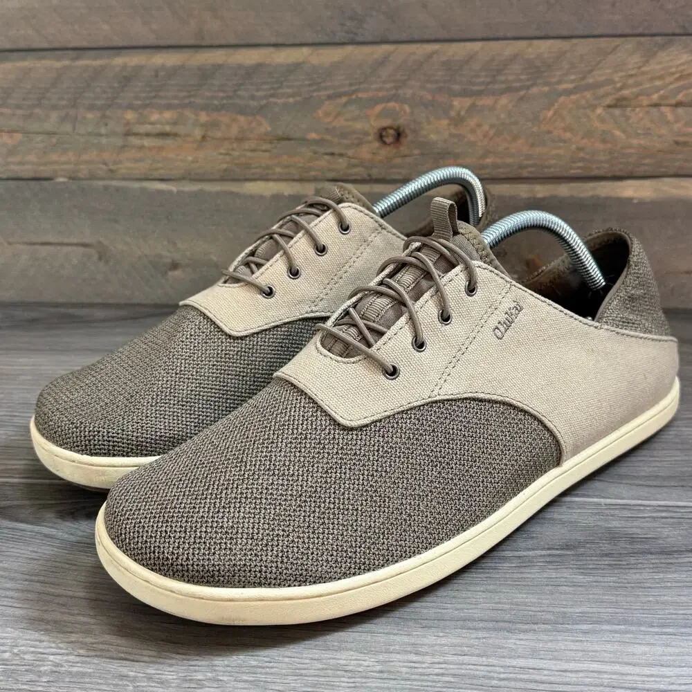 OluKai Nohea Moku No Tie Boat Shoe Size US 10.5 EU 43.5 Casual Preppy Cape Cod